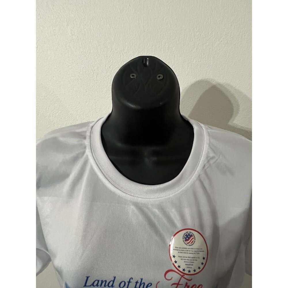 Land Of The Free Patriotic T Shirt Women Large Flag Eagle - Picture 4 of 7